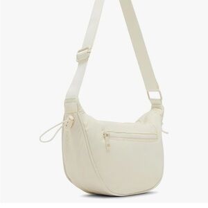 Madden Girl Cream Crescent Crossbody Bag